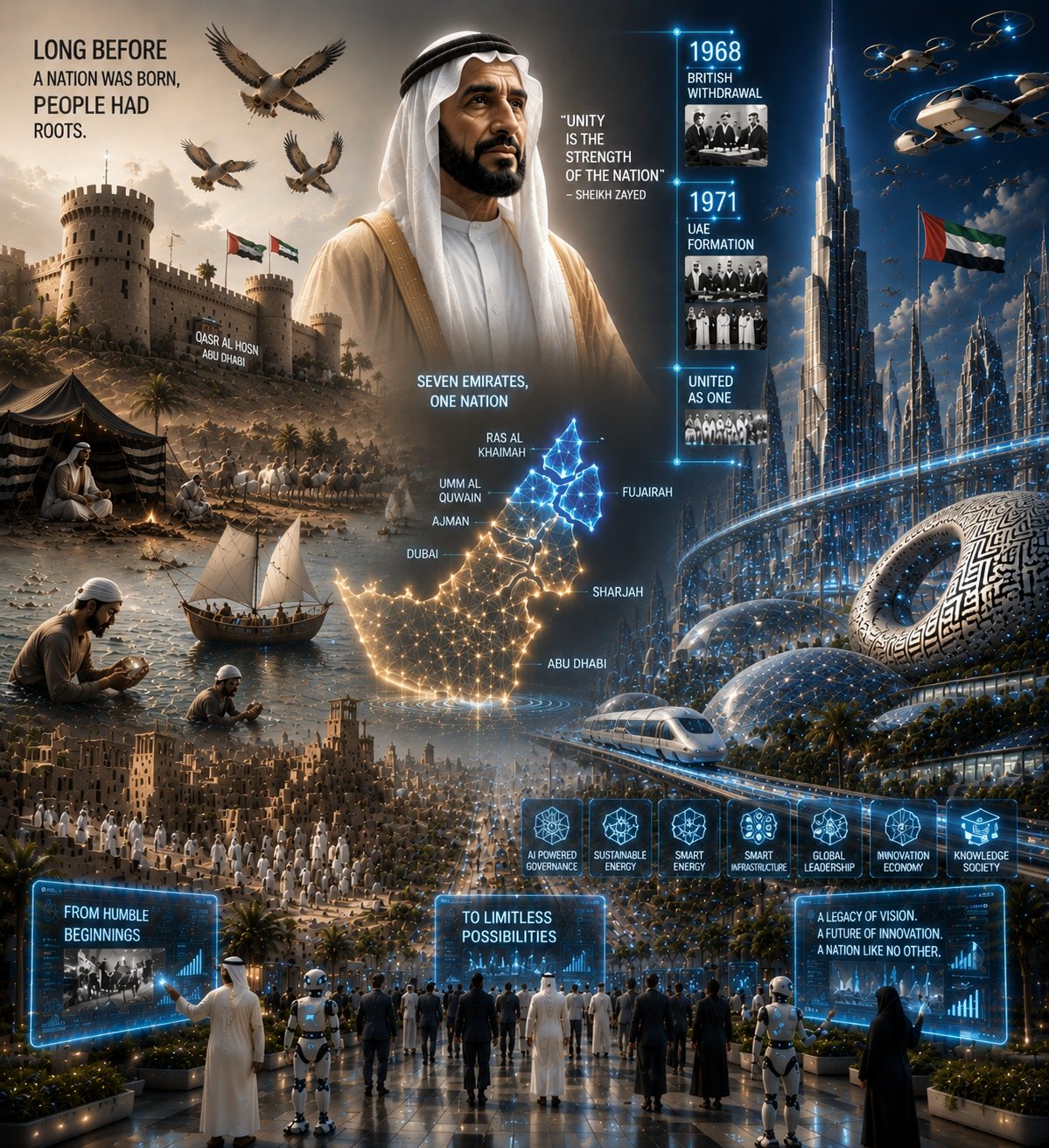 🇦🇪 How the UAE Became the UAE: The Story of a Union That Changed the Middle East